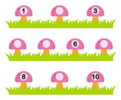 Educational game for kids, math activity worksheet. Fill in the missing numbers. vector