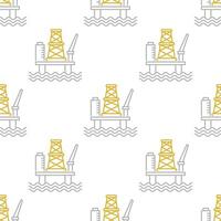 oil rig seamless pattern vector illustration