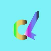 letter CL modern design vector with  gradient color blend