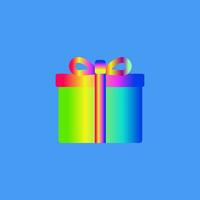 caja de regalo de colores vector