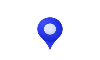 unique 3d vector style blue mark map location icon trendy symbols isolated on background