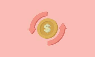 illustration unique return on vector icon 3d symbols isolated on background