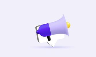 unique 3d style megaphone speaker loudspeaker bullhorn announce icon vector trendy symbols isolated on background