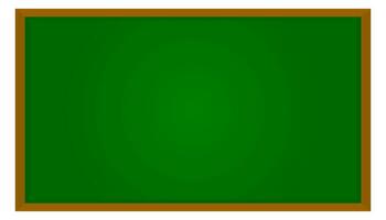 Green chalkboard isolated on white. Vector illustration.