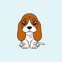 Cute Dog Cartoon. vector illustration