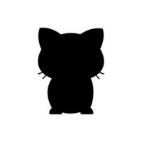 Cat silhouette icon illustration template for many purpose. Isolated on white background vector