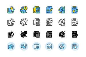 Business Set Icon Pack. Vector Design.