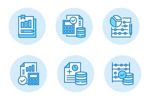 Accounting Set Icon Pack. Vector Design.