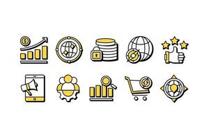 Accounting Set Icon Pack. Vector Design.