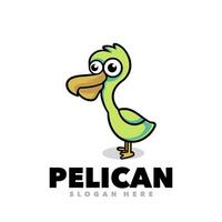 Pelican mascot cartoon vector