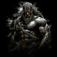 viking muscular angry illustration art photo