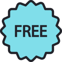 free tag flat icon. png