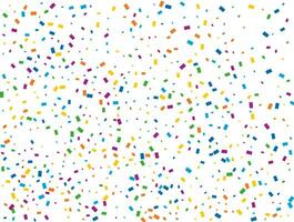 Birthday Rectangular Confetti. Light Rainbow glitter confetti background. Colored festive texture. vector