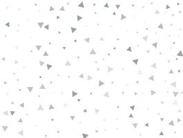 Light silver Triangular glitter confetti background. White festive texture. vector