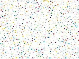 Triangular Rainbow  Confetti. Rainbow glitter confetti background. Vector illustration.