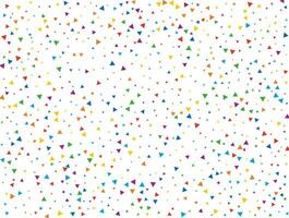 Triangular Rainbow  Confetti. Rainbow glitter confetti background. Vector illustration.