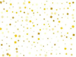 Golden Christmas Square Confetti. Vector illustration