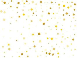 Golden Christmas Square Confetti. Vector illustration