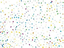 Birthday Rectangular Confetti. Light Rainbow glitter confetti background. Colored festive texture. vector