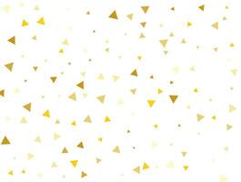 Gender Neutral Golden Triangular Confetti Background. Vector illustration