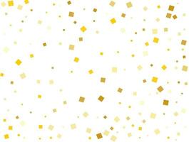 Golden Christmas Square Confetti. Vector illustration