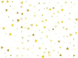 Gender Neutral Golden Triangular Confetti Background. Vector illustration