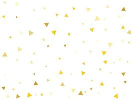 Gender Neutral Golden Triangular Confetti Background. Vector illustration