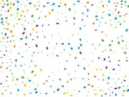 Birthday Rectangular Confetti. Light Rainbow glitter confetti background. Colored festive texture. vector