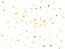 Gender Neutral Golden Triangular Confetti Background. Vector illustration