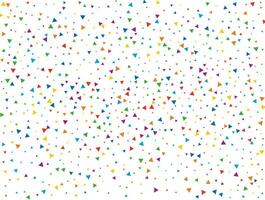 Triangular Rainbow  Confetti. Rainbow glitter confetti background. Vector illustration.