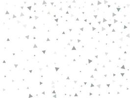 Light silver Triangular glitter confetti background. White festive texture. vector