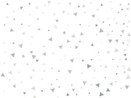 ligero plata triangular Brillantina papel picado antecedentes. blanco festivo textura. vector