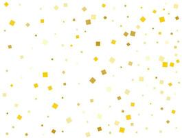 Golden Christmas Square Confetti. Vector illustration