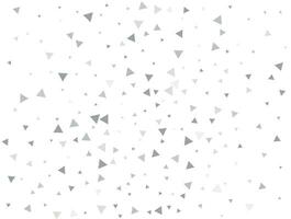 Light silver Triangular glitter confetti background. White festive texture. vector