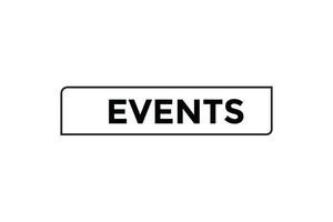 Events button web banner templates. Vector Illustration