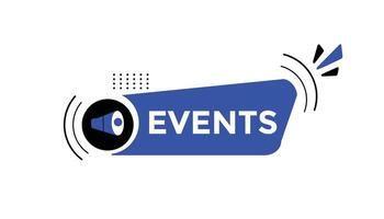 Events button web banner templates. Vector Illustration