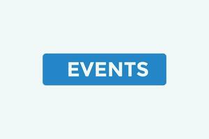 Events button web banner templates. Vector Illustration