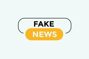 Fake news button web banner templates. Vector Illustration