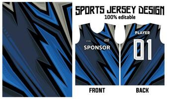 blue abstract pattern jersey design for sport uniform vector