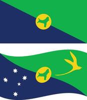 Waving flag of Christmas Island. Christmas Island flag on white background. flat style. vector