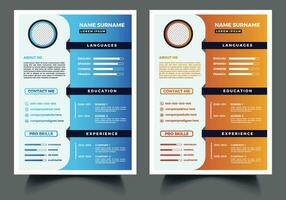 white resume template cv creative layout vector design Free Vector