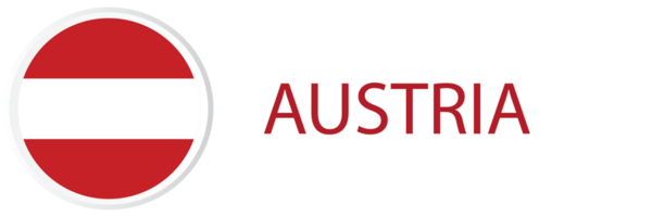 Austria flag in web button, button icon. png