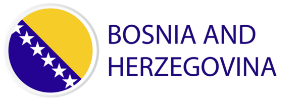 Bosnië en herzegovina vlag in web knop, knop icoon. png