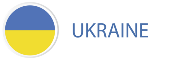 Ukraine flag in web button, button icon. png