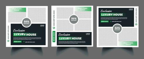 Creative Propessional Flat gradient colorful real estate banner design template Free Vector