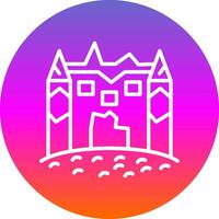 Ice castle Vector Icon Design