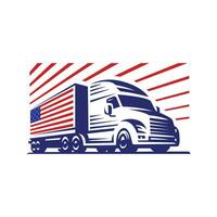 modern and cool truck logo design vector