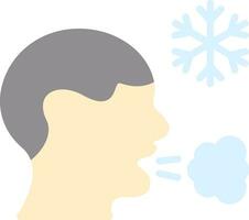 Frosty breath Vector Icon Design