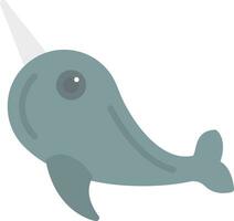 Narwhal Vector Icon Design