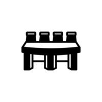 Conference Table icon in vector. Logotype vector